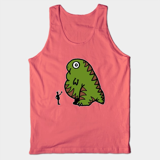 Little T-Rex Tank Top by Cosmic Terrors